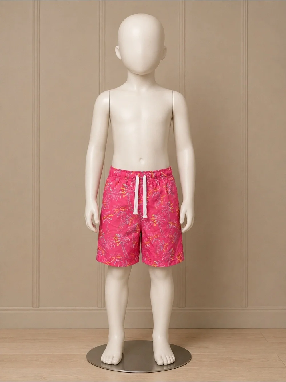 Colorful Tropical Palm Trees Swim Trunks Size 10-12 Years